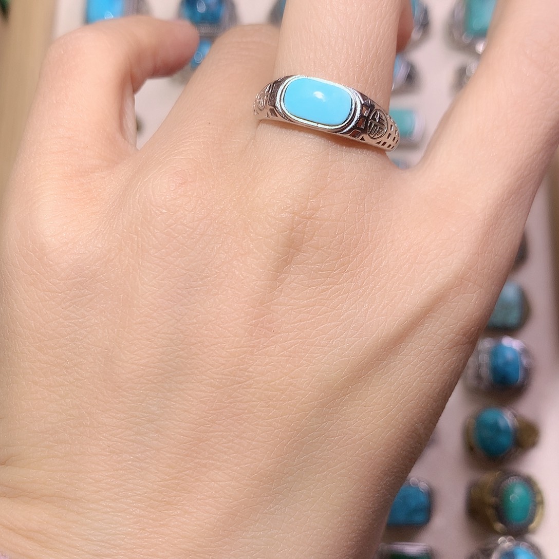 绿松石银S925镶嵌颈饰