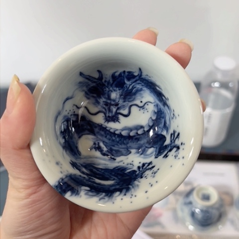 瓷片预定水墨龙主任杯