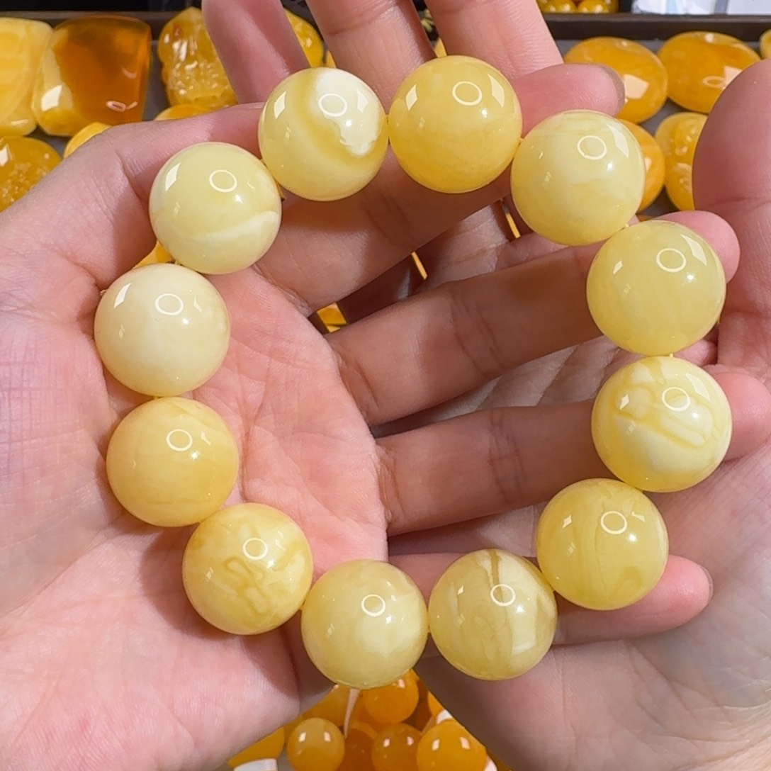蜜蜡毛衣链未镶嵌
