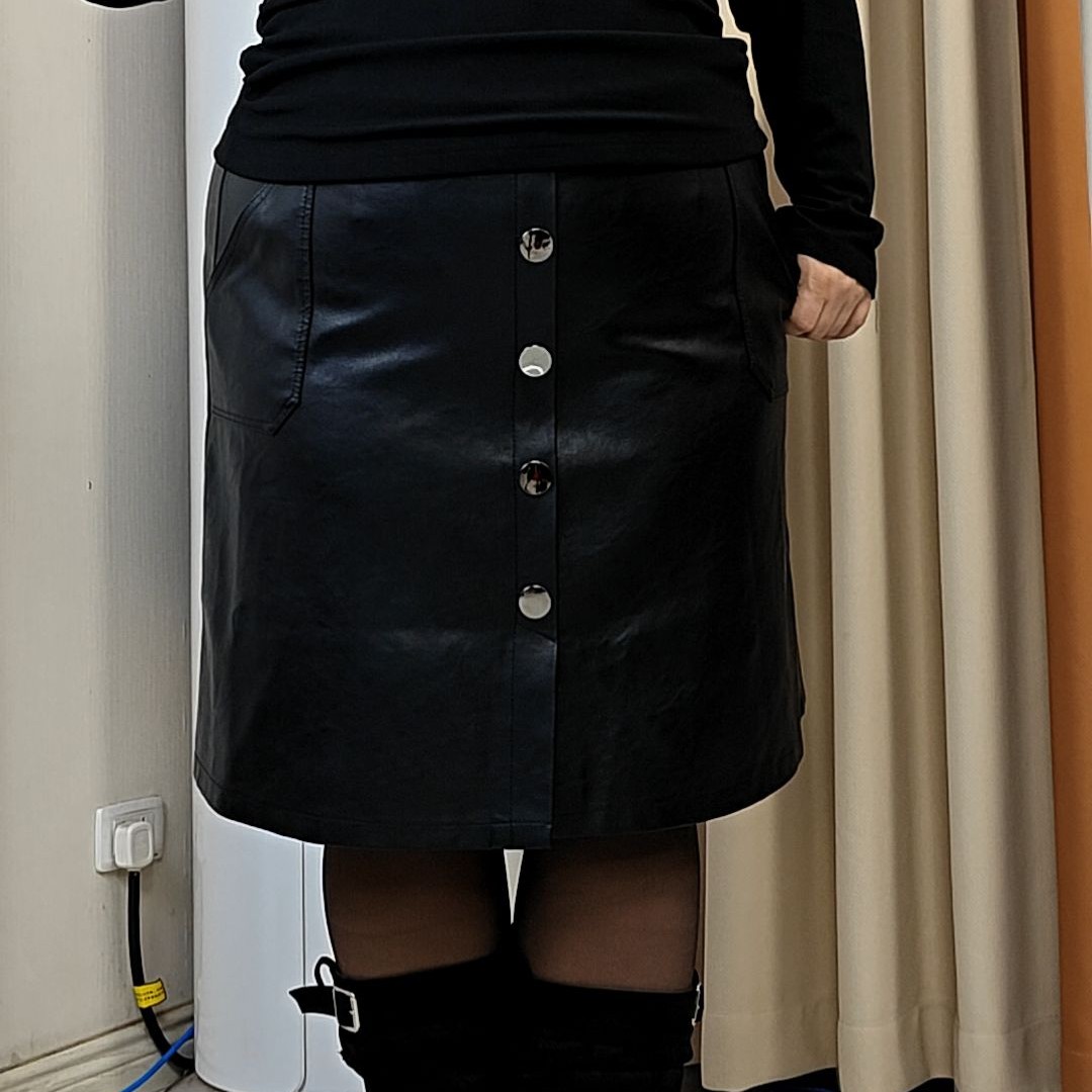 新款PU皮半身裙高腰显瘦03号