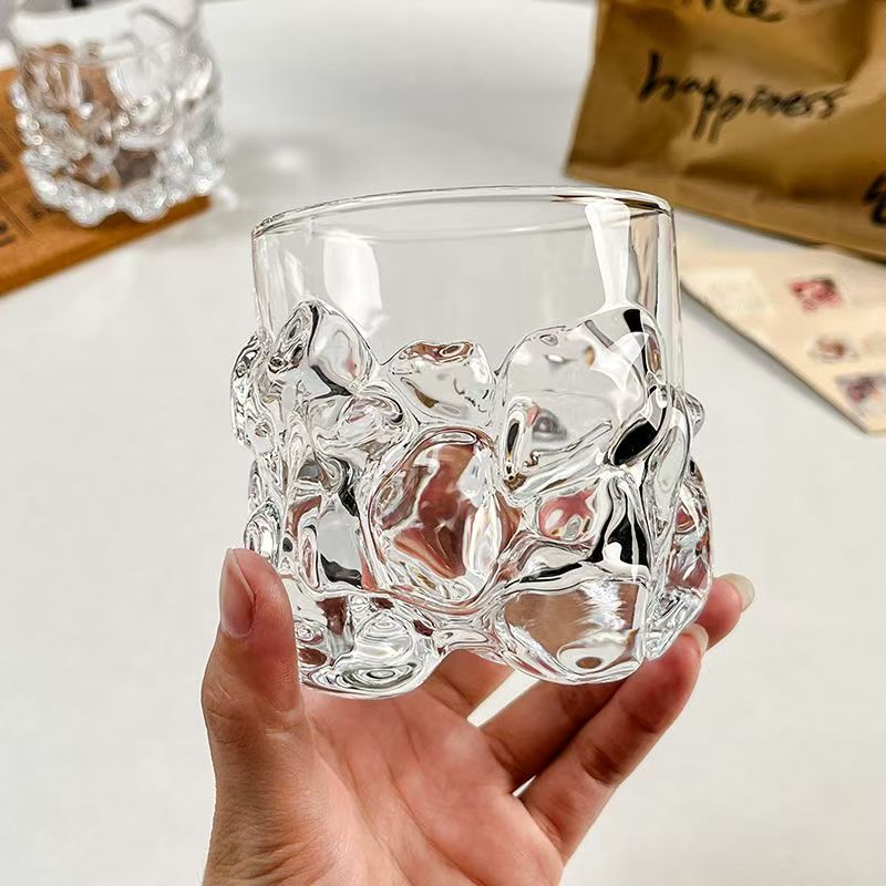 冰美式冰块杯咖啡杯玻璃杯多饮杯水果茶杯小众餐桌摆件