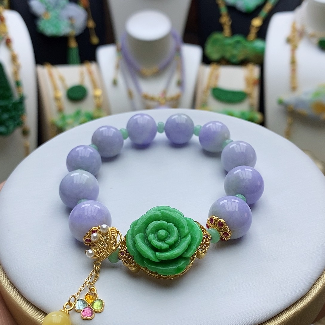翡翠手链未镶嵌天然