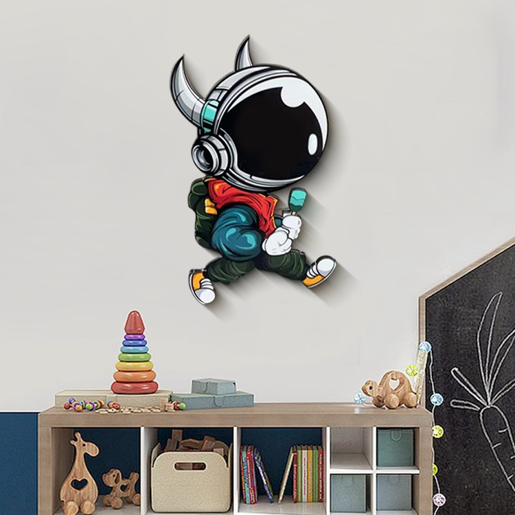 现代简约太空人异形装饰画适用于卧室餐厅房居家装饰太空人2550