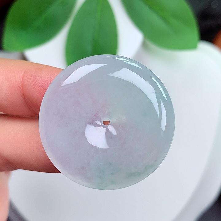 颈饰未镶嵌翡翠平安扣 31.8x5.9mm