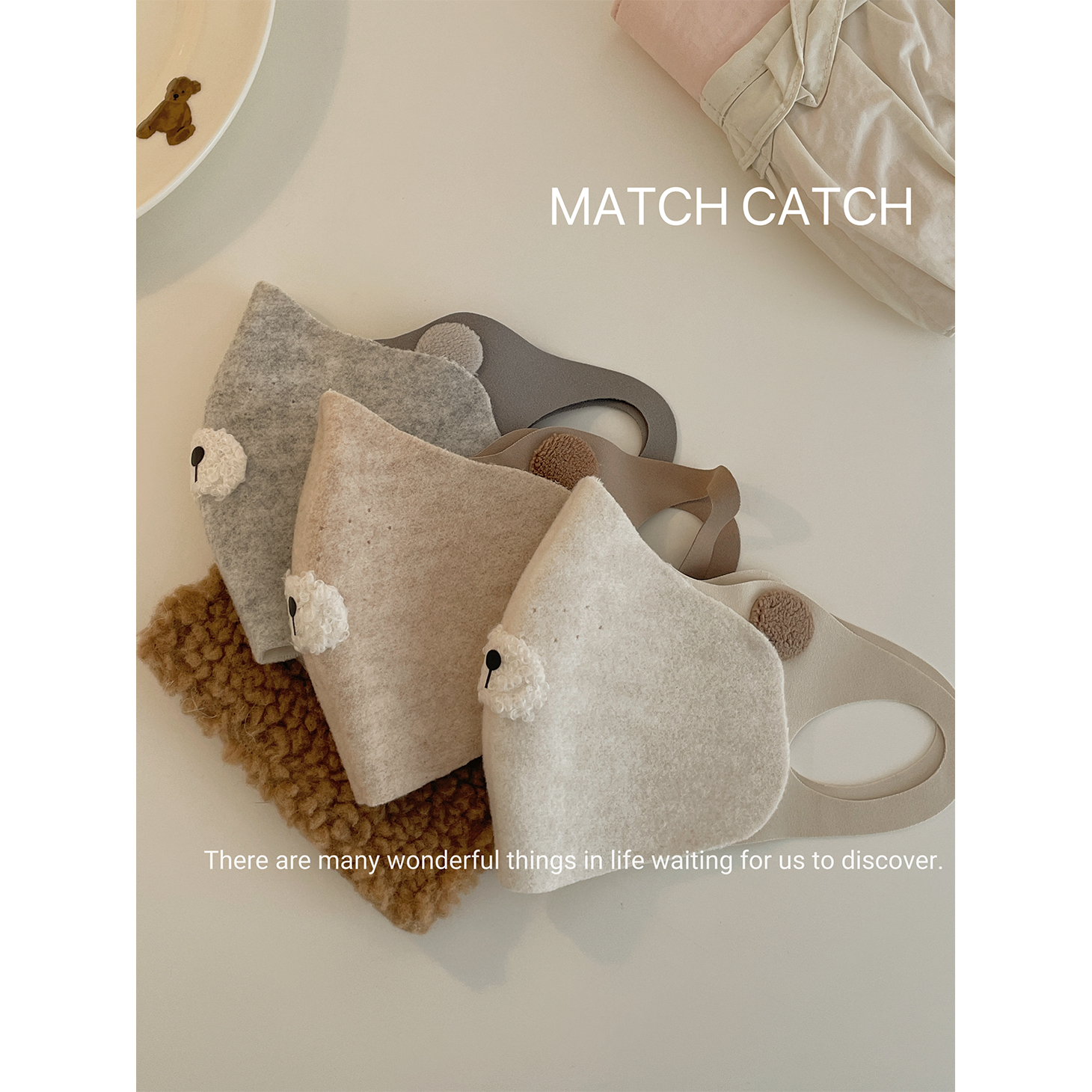 儿童秋冬保暖口罩可爱防风防寒护眼角加厚绒男女孩可水洗防尘面罩