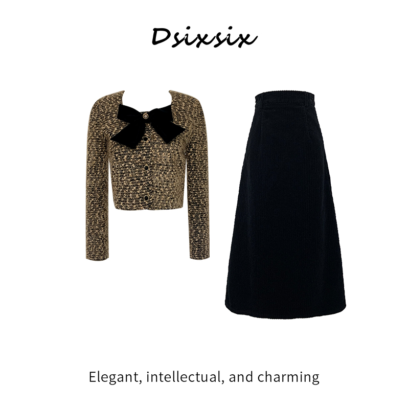 薇宝儿 Veebool【德鲁纳】原创时尚显瘦套装连衣裙-B0822F-B0821F