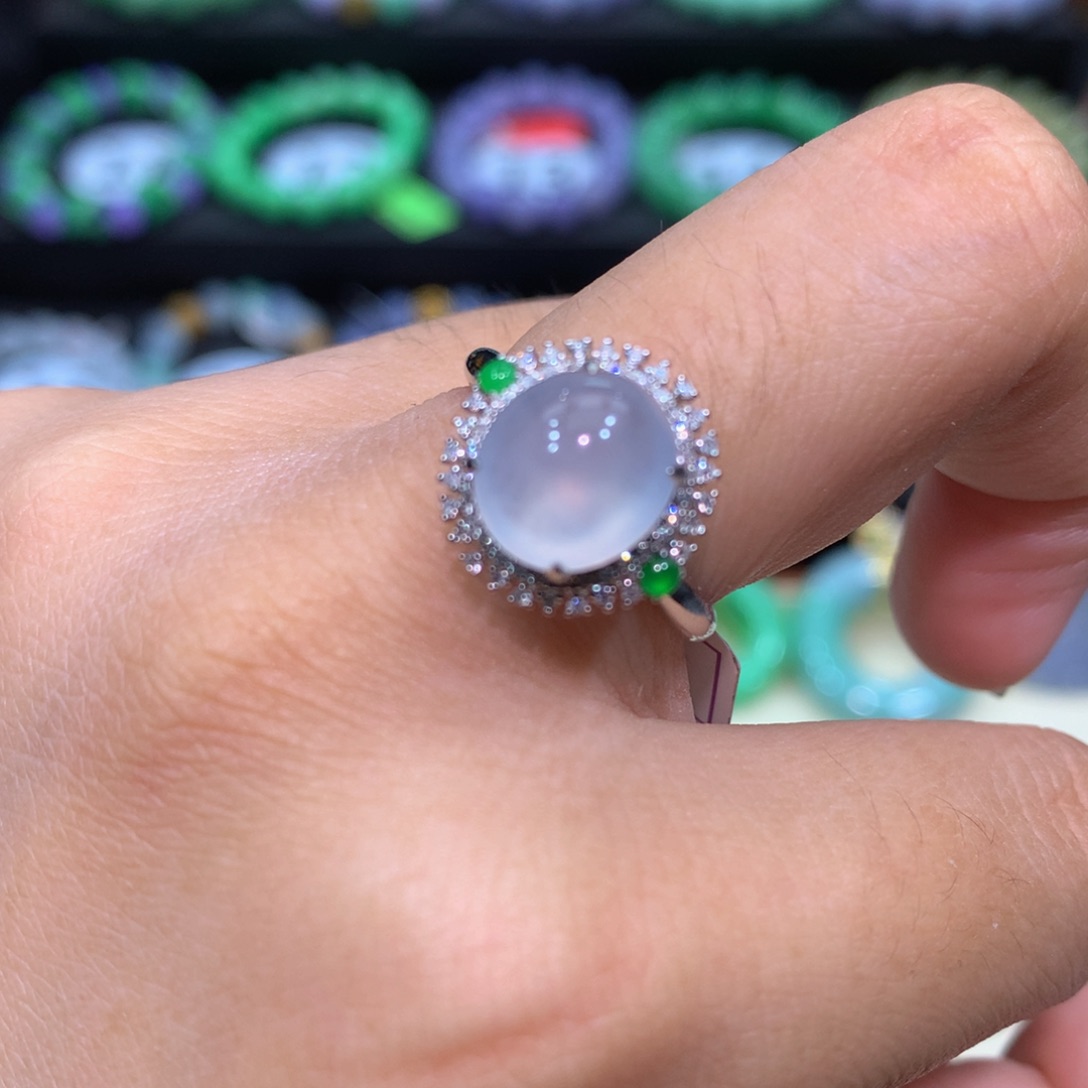 翡翠18K金镶嵌手链翡翠