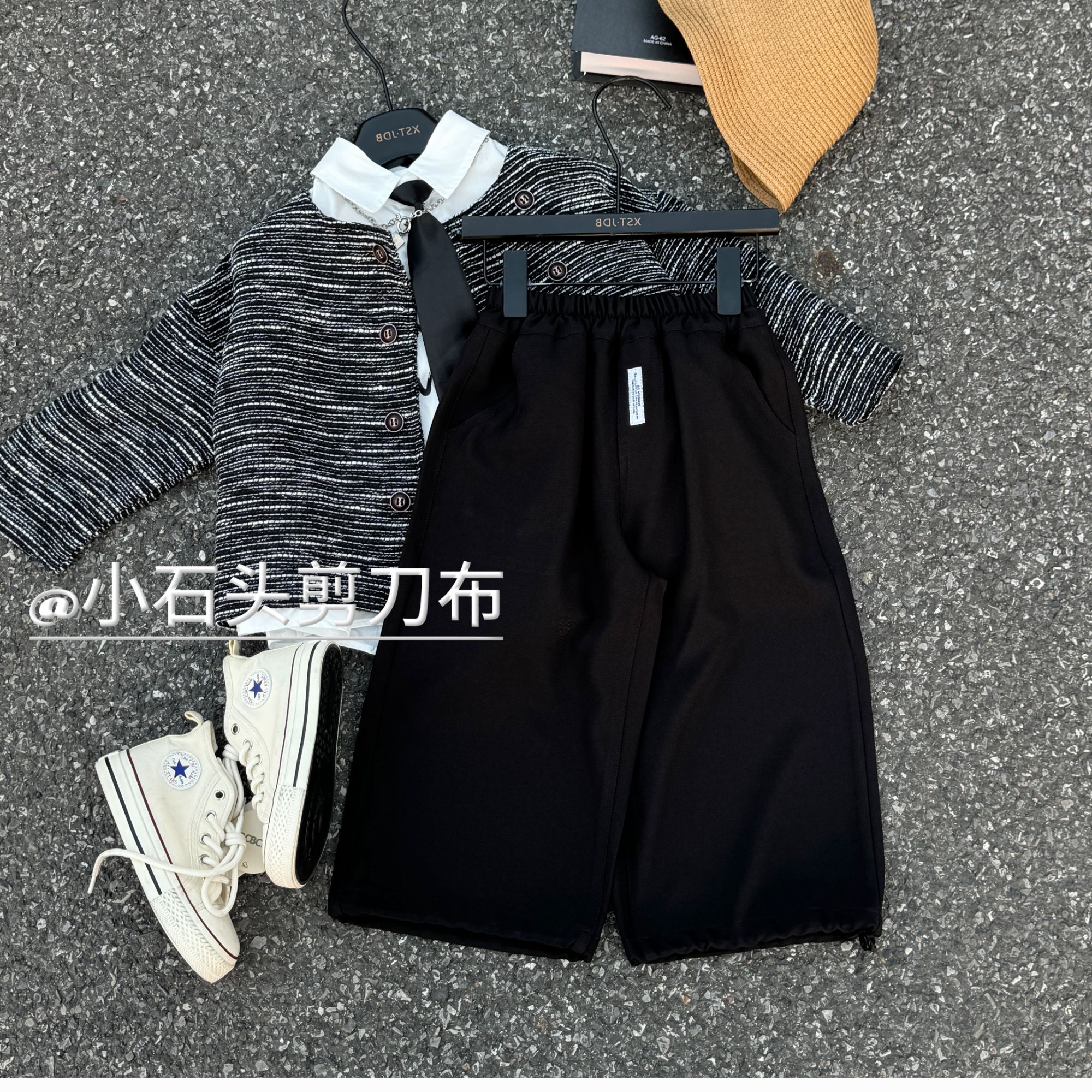 【小石头剪刀布】&HY2471款门禁贴标长裤