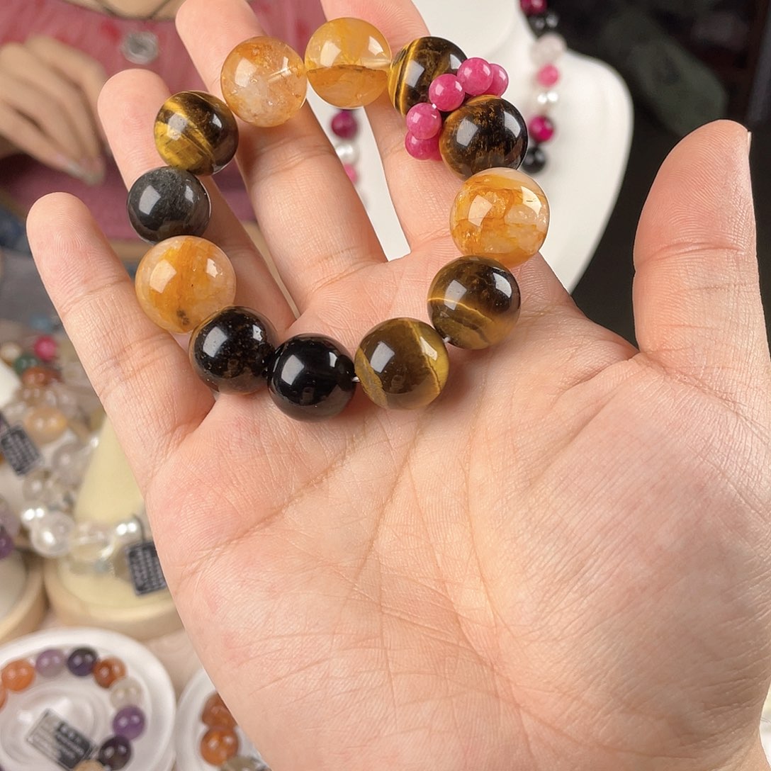 银S925镀金镶嵌手链水晶