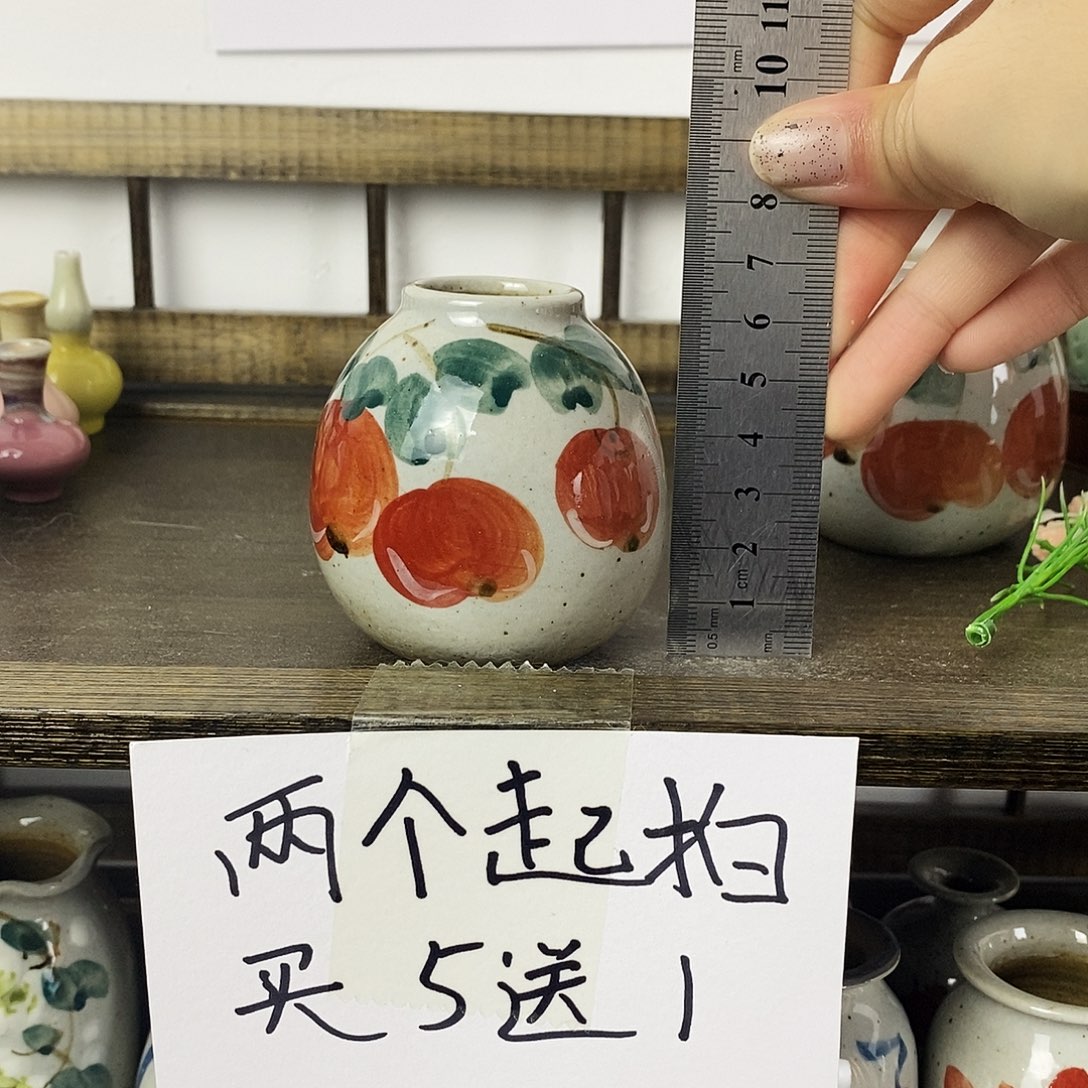 摆件景德镇高温陶瓷小花瓶