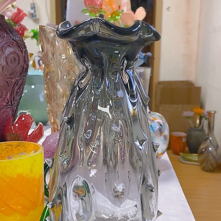 无铅玻璃琉璃花瓶高27口5