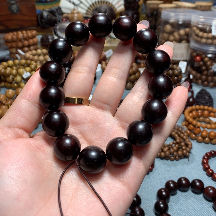 小叶紫檀手串/手链苗*苗15mm满星