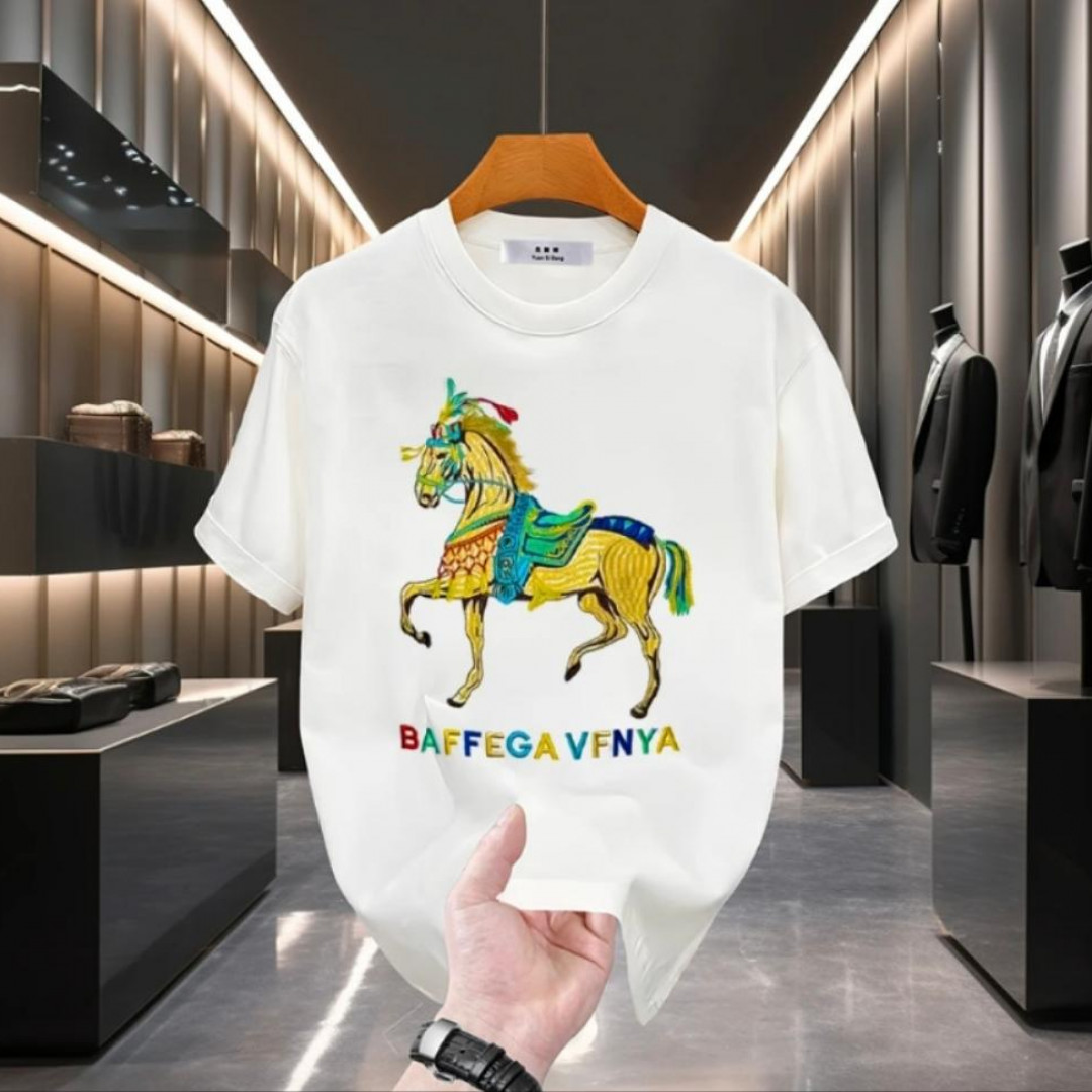 QS【一折粉丝福利】夏季男女同款百搭时尚潮牌短袖T恤