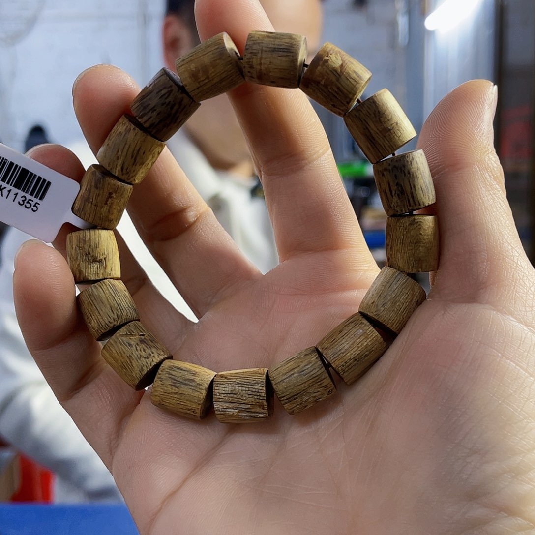 沉香手串棋楠乌身桶珠单圈1.1/11克多样性发一