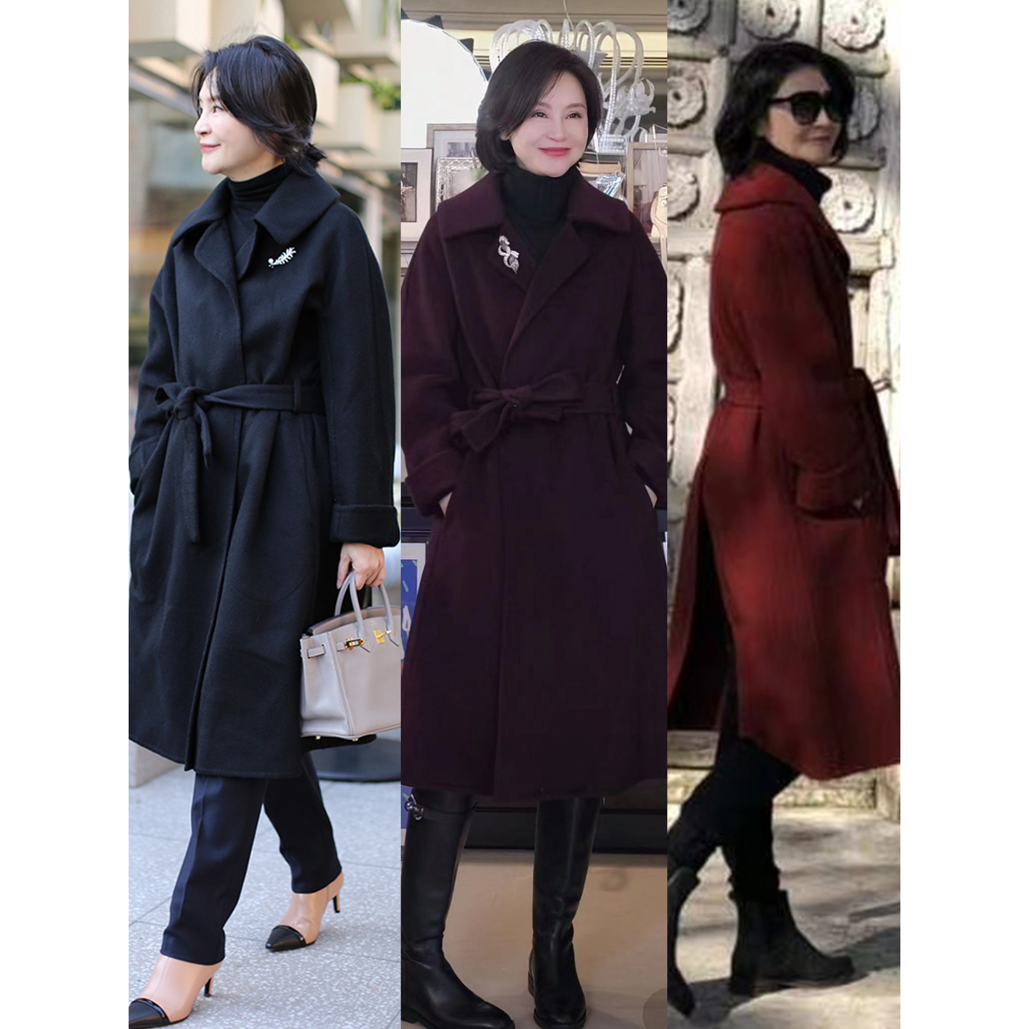 我是摩羯  小爱 经典升级14.5um baby山羊典藏版型双面毛呢大衣