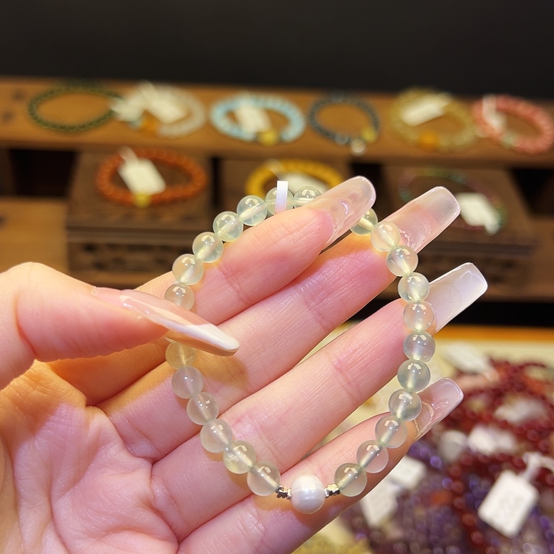 烟晶手链银S925镶嵌葡萄6309