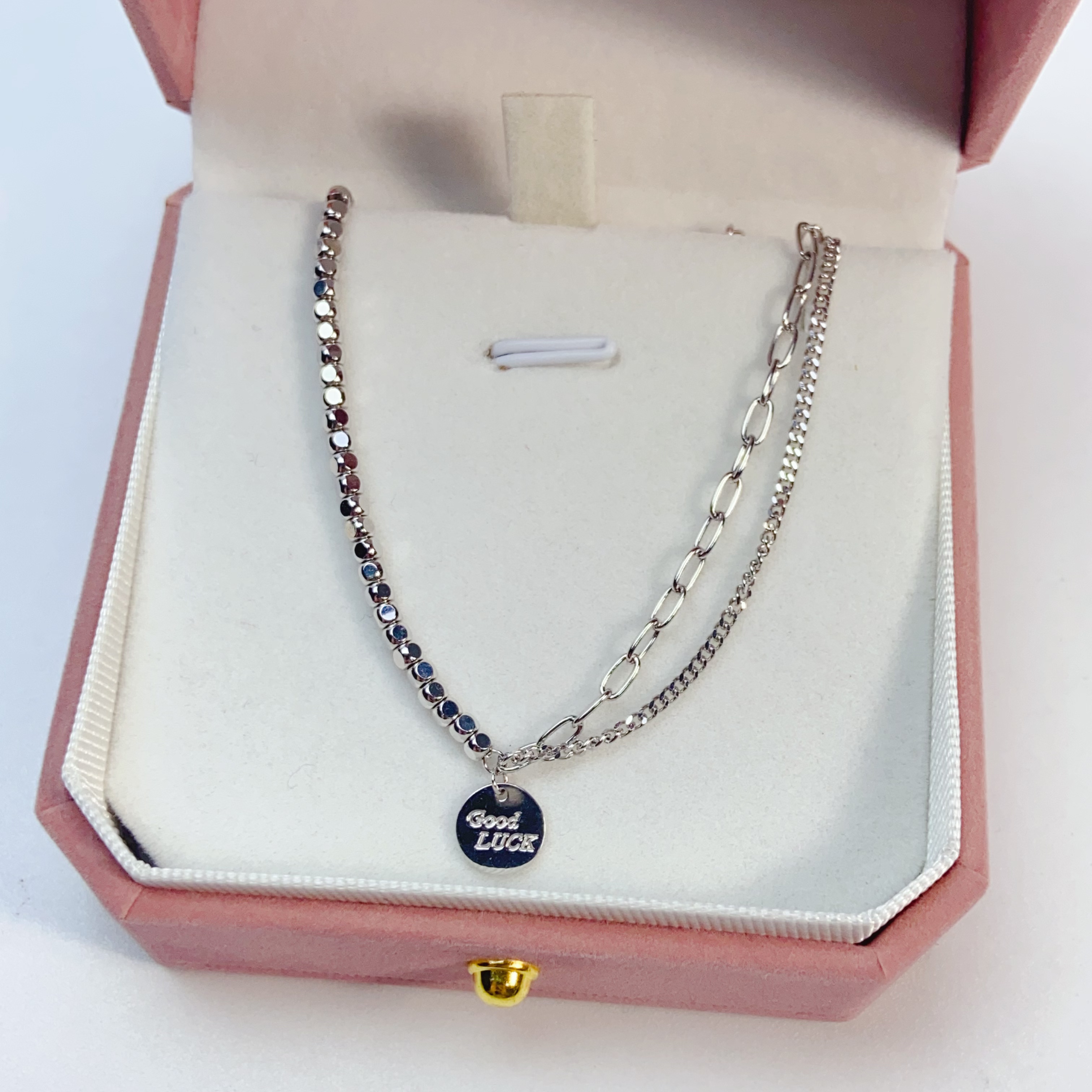 Pt950铂金幸运方糖手链6.66克百搭时尚