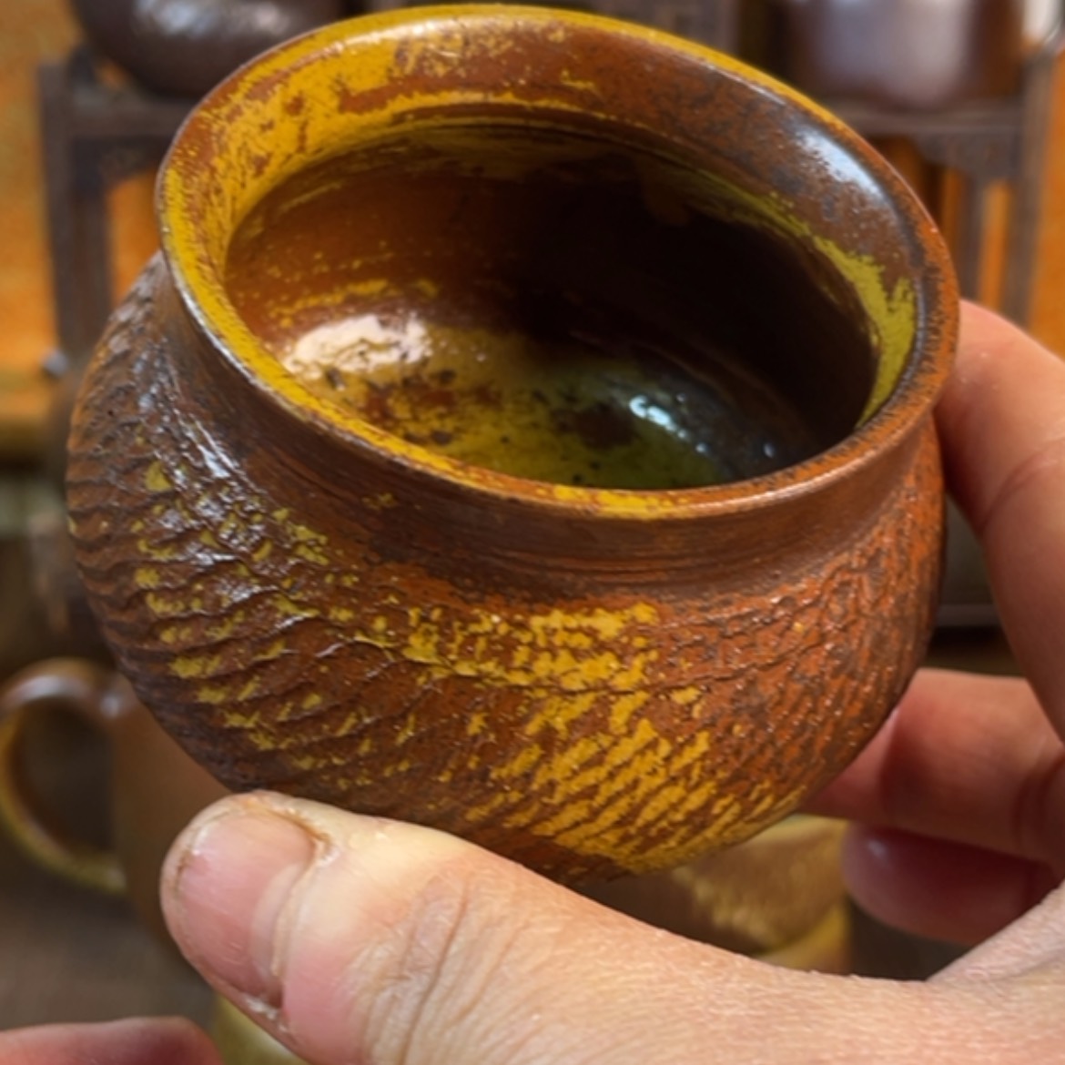 【闪购商品】?****?柴烧主人杯容量170毫升左右微瑕