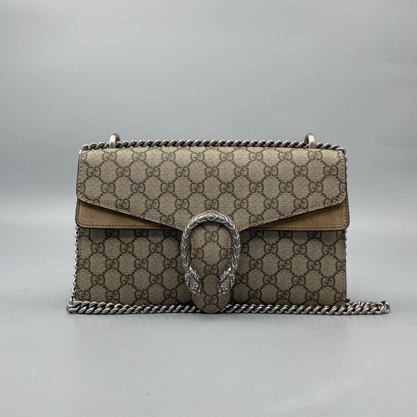 95新 GUCCI/古驰 经典老花酒神中号 黑标024  尺寸28*16 A3102