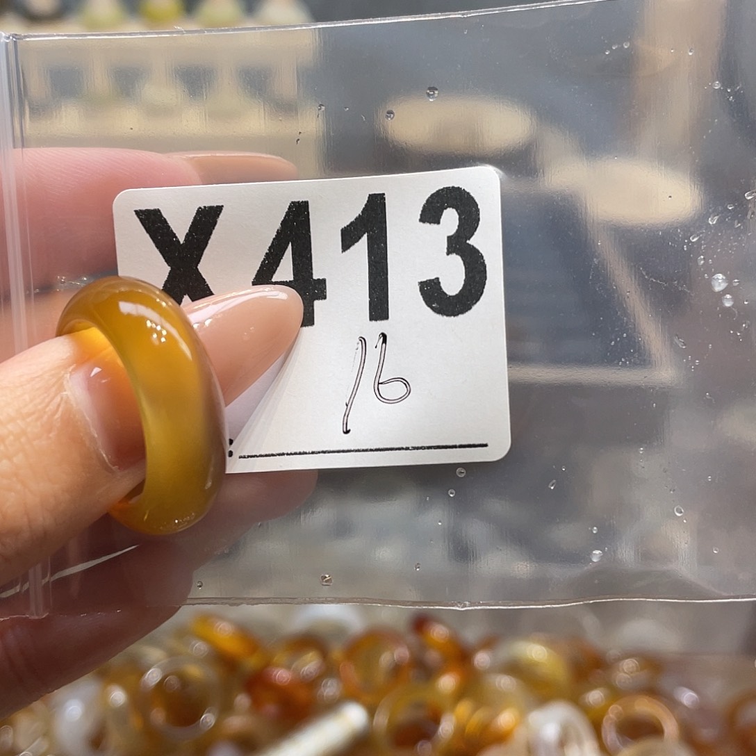 玛瑙/玉髓未镶嵌戒指413