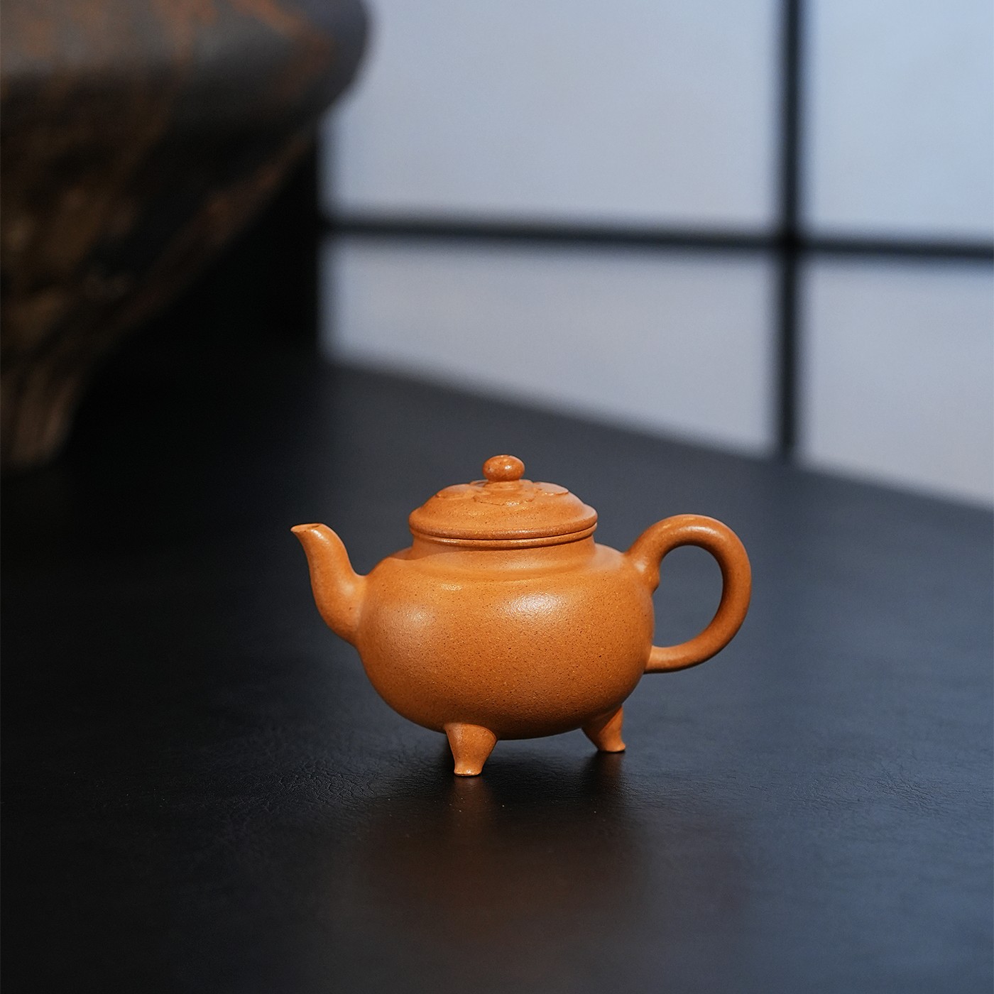 【顶蜀】老宕口黄金段大彬如意壶150cc茶具宜兴紫砂壶泡茶壶黄段泥