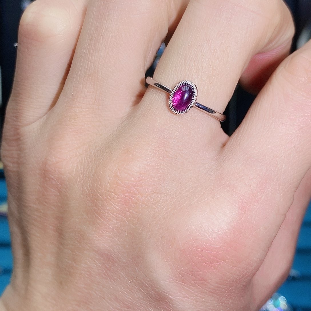 紫晶珠宝半成品银S925镶嵌