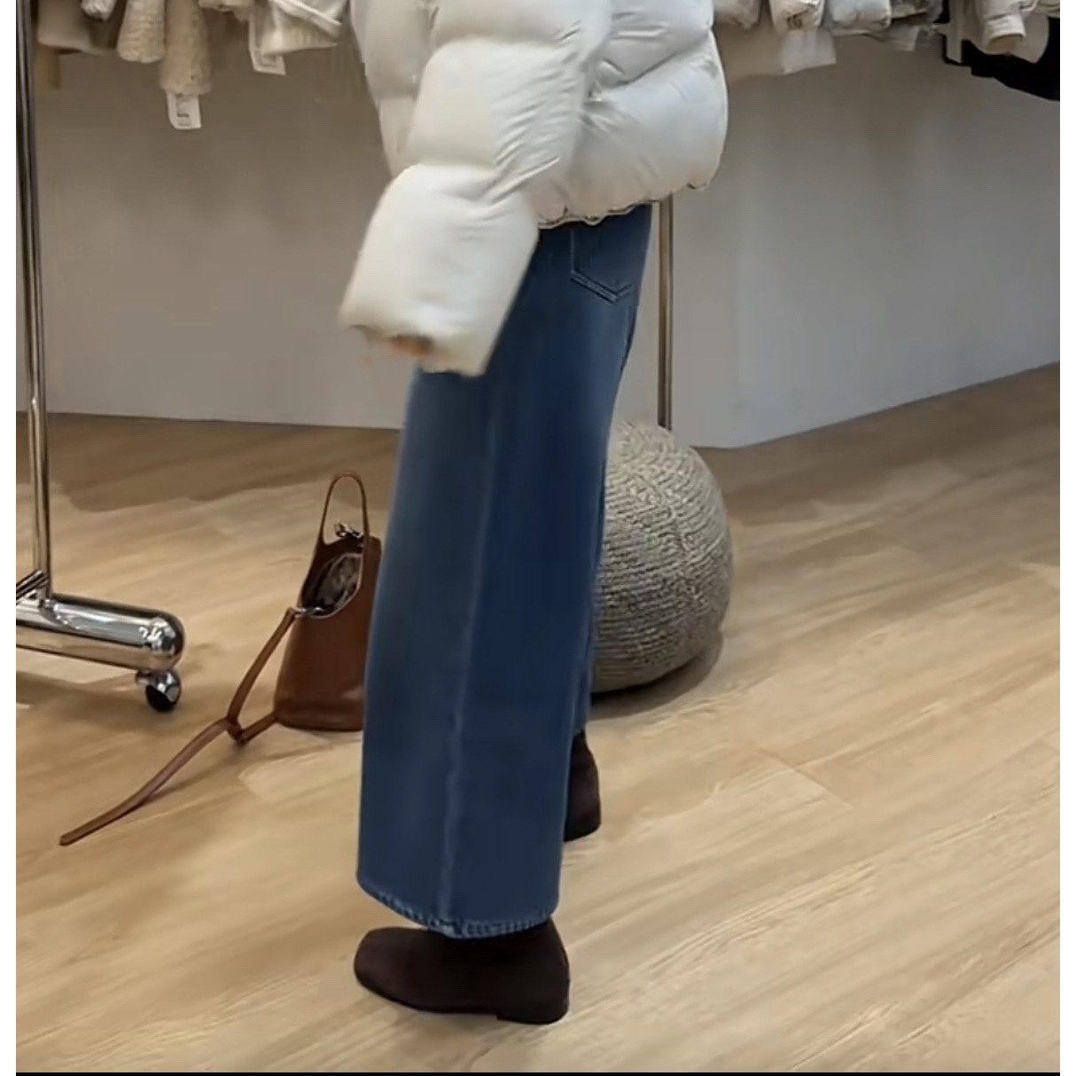 92130魅雅韩系8分牛仔裤加绒窄版直筒裤2025冬季显瘦百搭牛仔裤