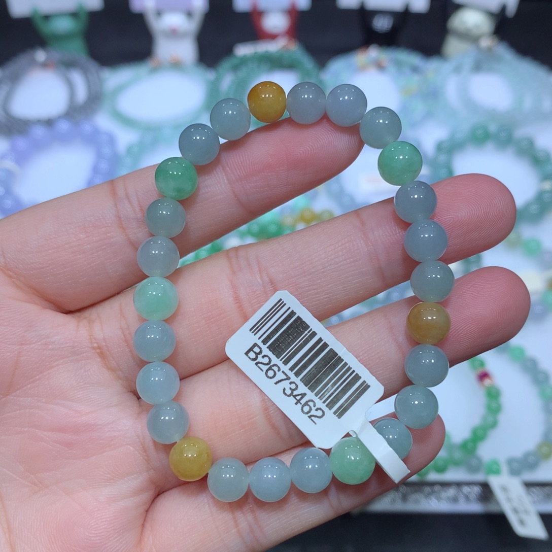 翡翠未镶嵌手串天然