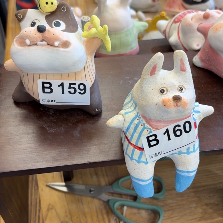 白***️摆件手捏陶艺摆件