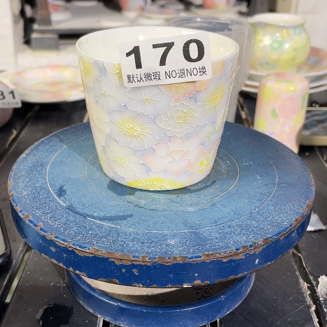 双饮款陶瓷玉泥款朱口杯