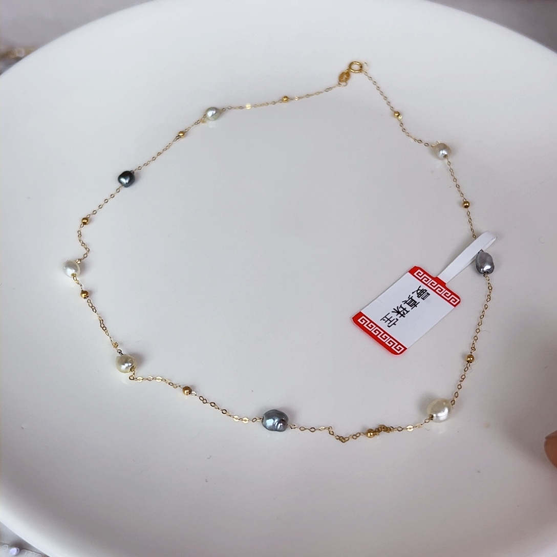 海水珍珠颈饰18K金镶嵌