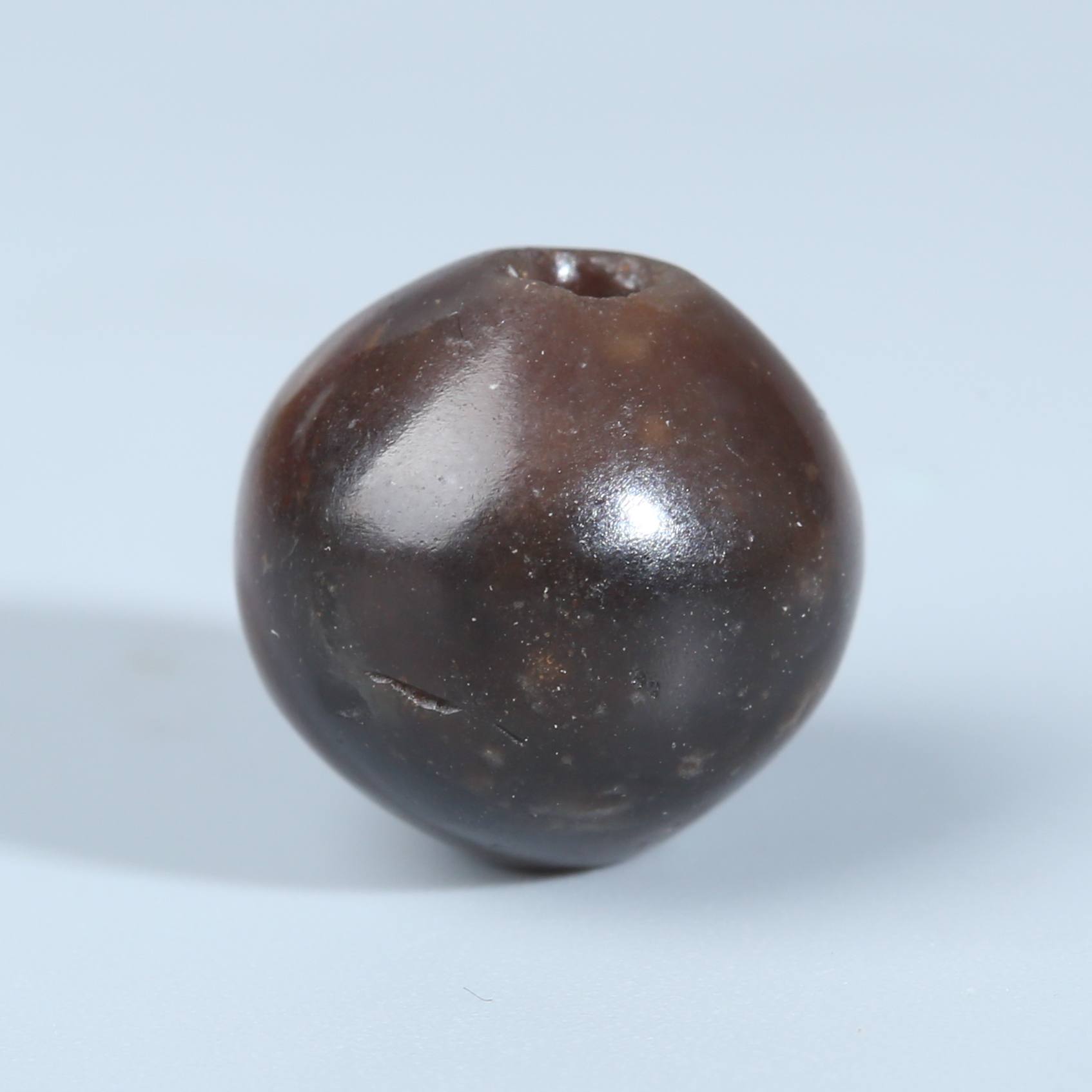 XY23-14 东南亚pyu时期糖球玛瑙圆珠 12.2*12mm