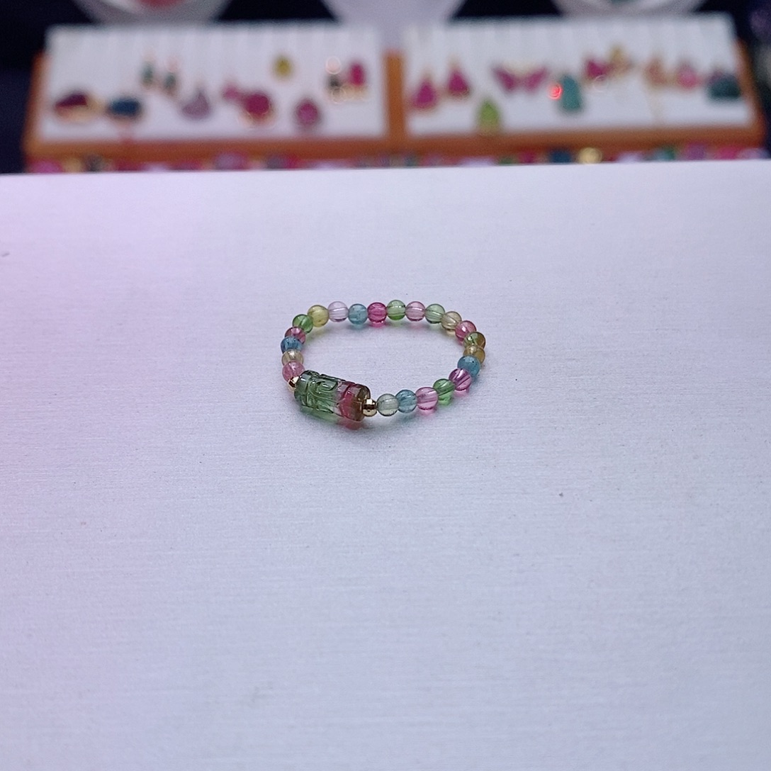 碧玺碧玺m未镶嵌戒指