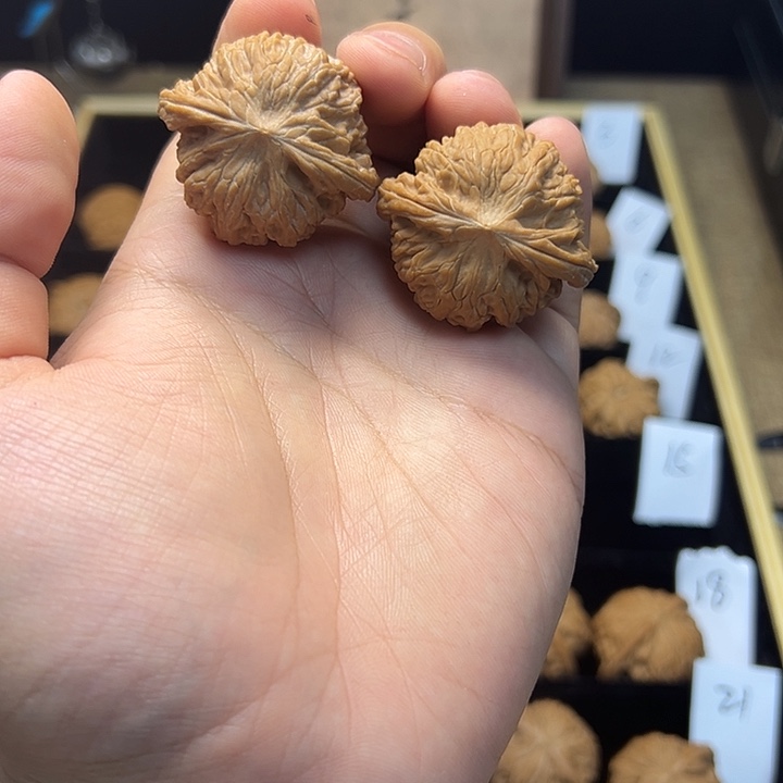 文玩核桃把件磨盘8号