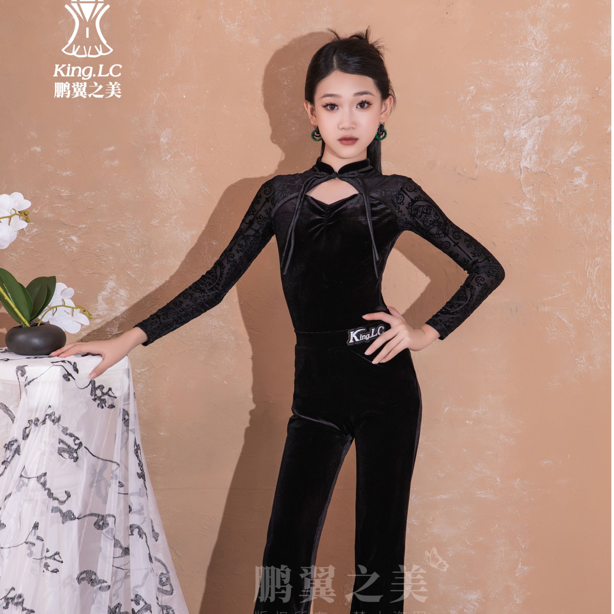 2025乐雅池秋冬少儿拉丁舞练功服训练专用舞服24315