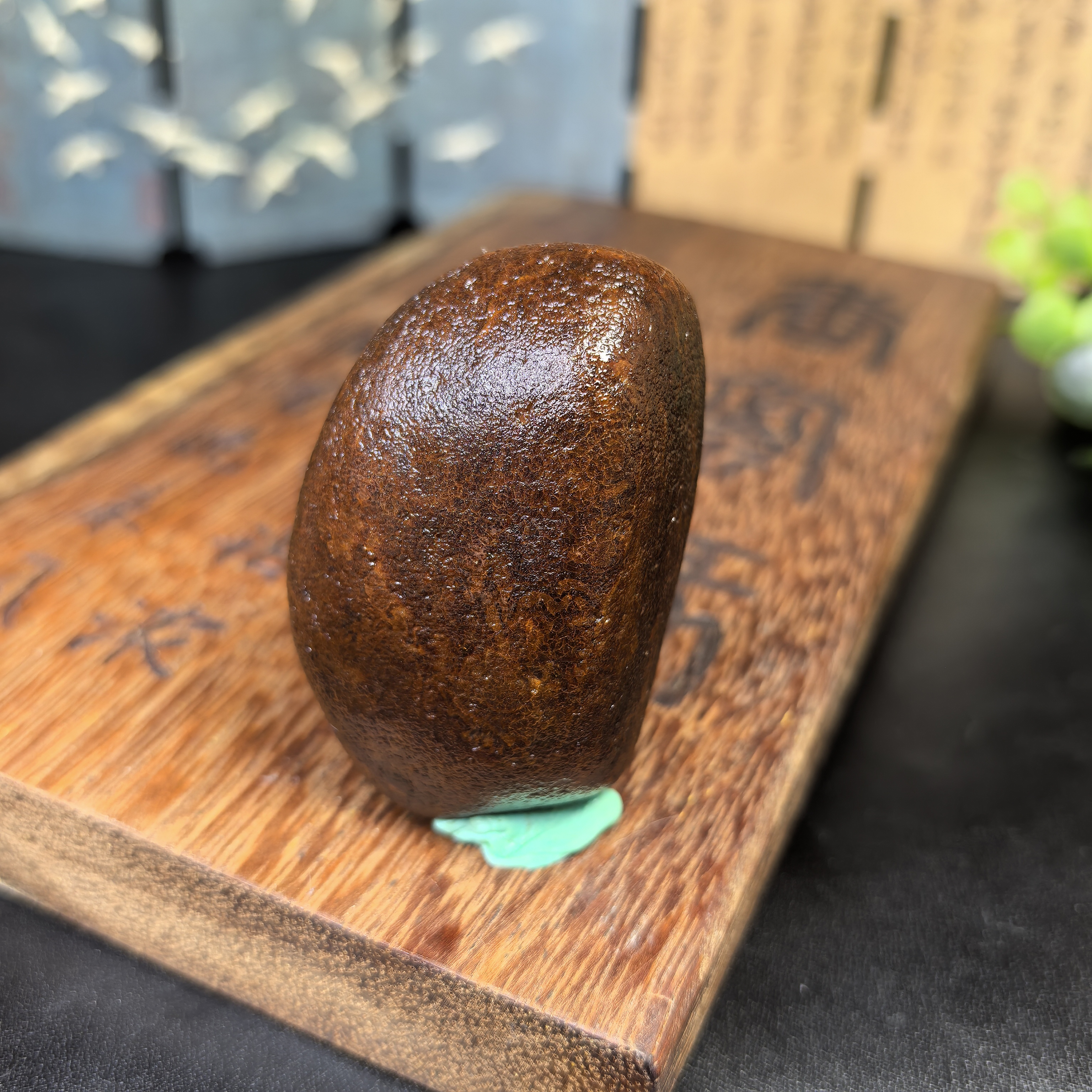 天然琥珀蜜蜡全皮黑皮花蜡手把件毛衣坠吊坠23.9克打孔请联系客服