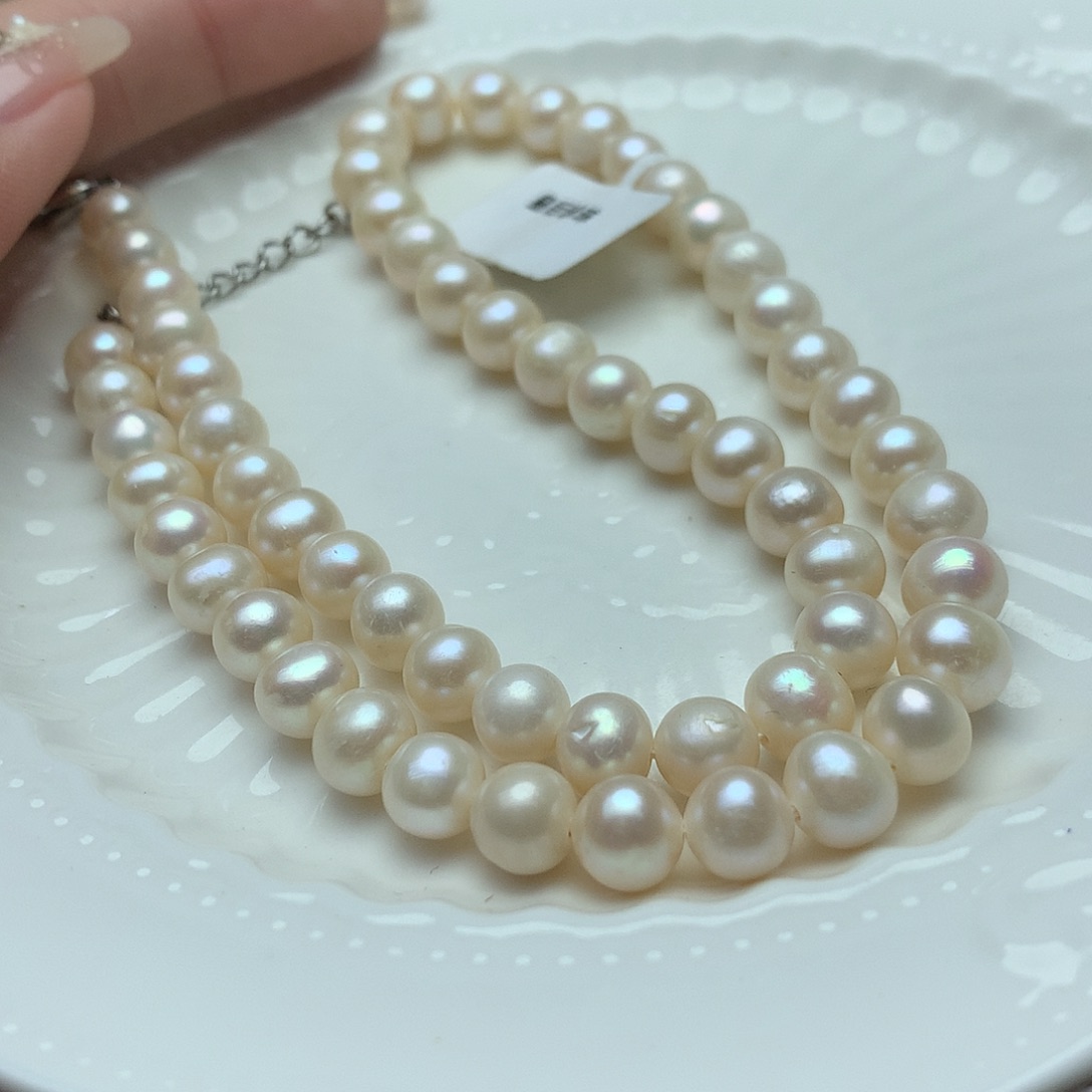 淡水珍珠7-8未镶嵌x25项链