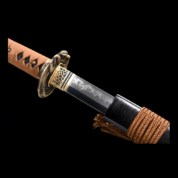 火焰纹蝮斩打刀-T10钢  未开刃
