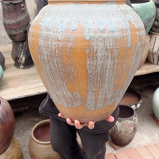 紫砂花盆高度37口径22