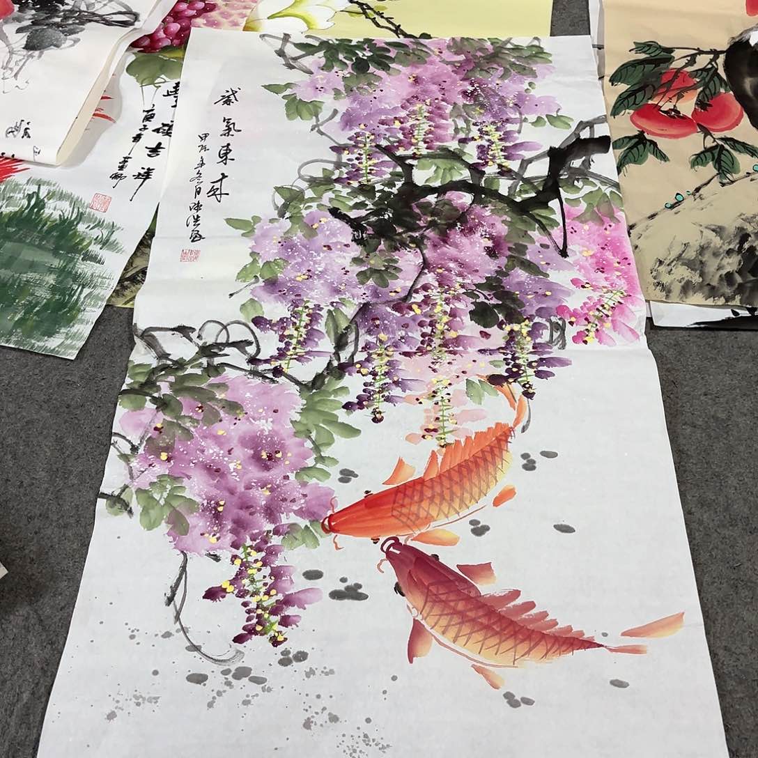 国画国画作品画心一张