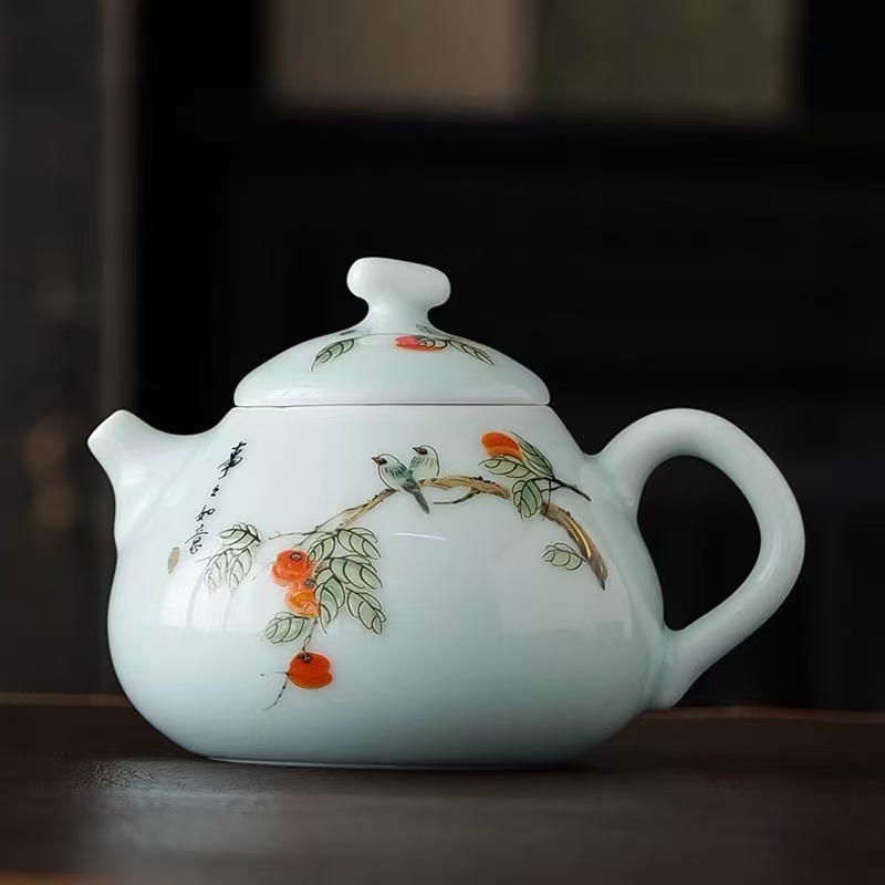 青瓷事事如意小茶壶-D036壹