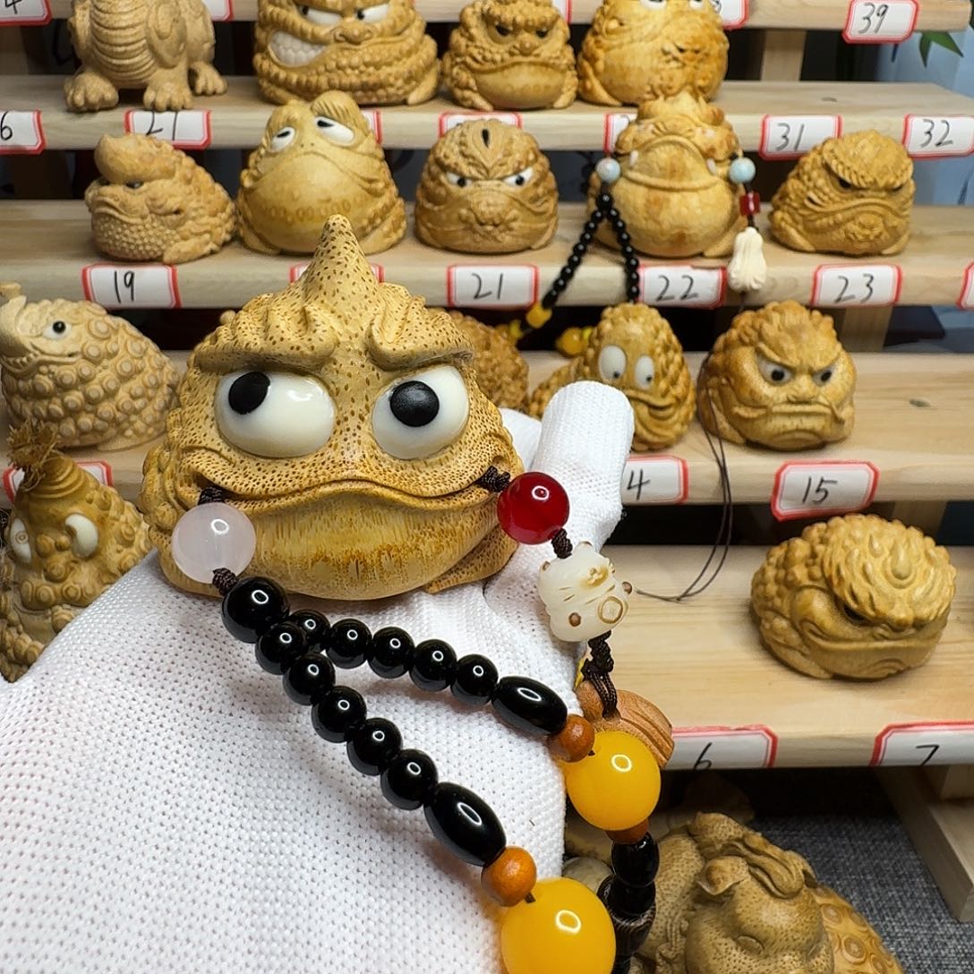 竹手工竹根雕独角金蟾