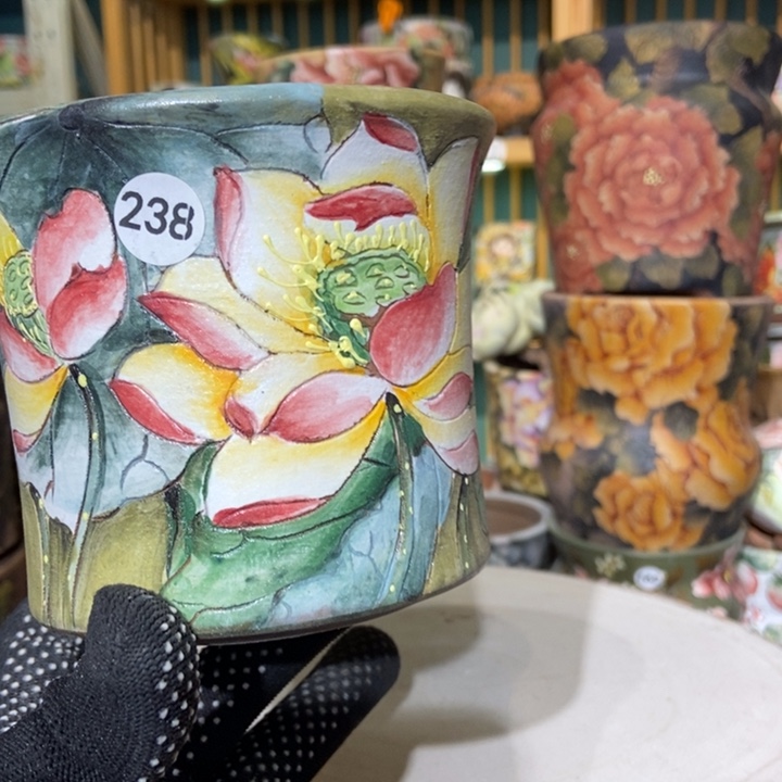 红陶景德镇艺术手绘作品