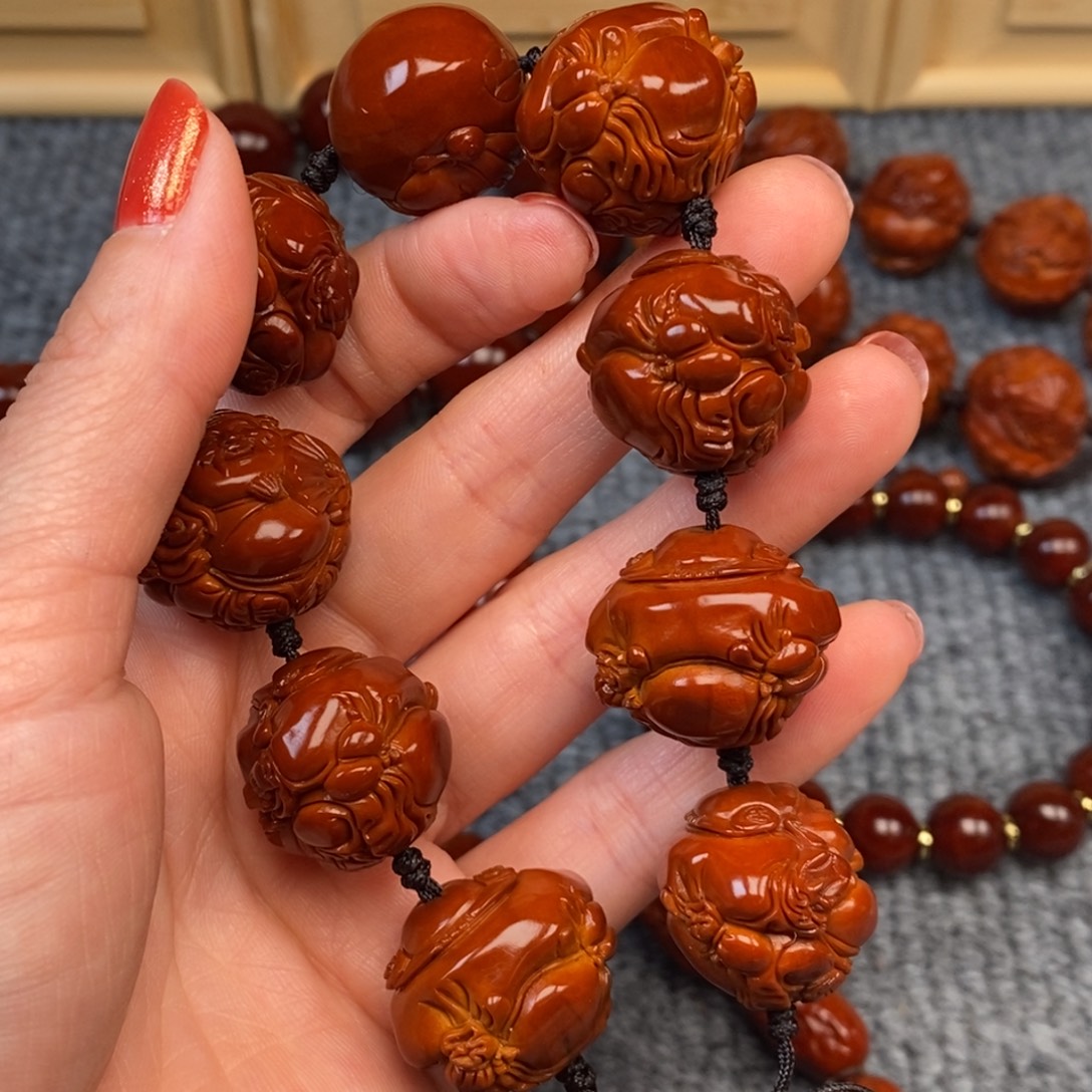脑***蒜手串/手链橄榄核八宝财神