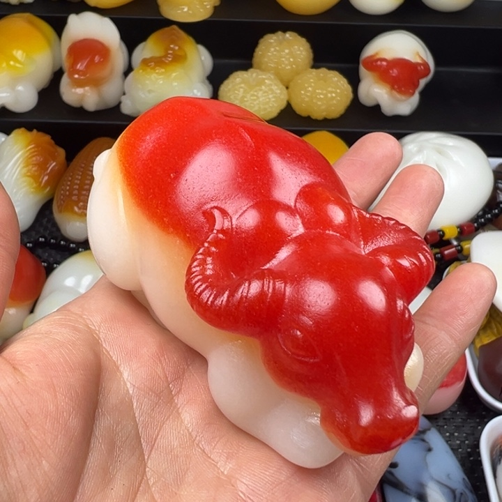 新疆戈壁五彩石金丝