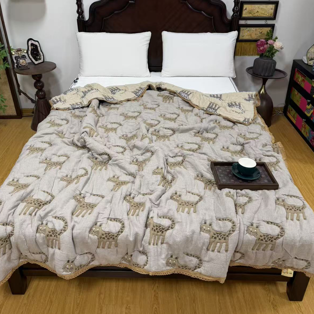 毛病大 处理品！十层纱泡芙被双人200*230～会起小毛球会缩水V013