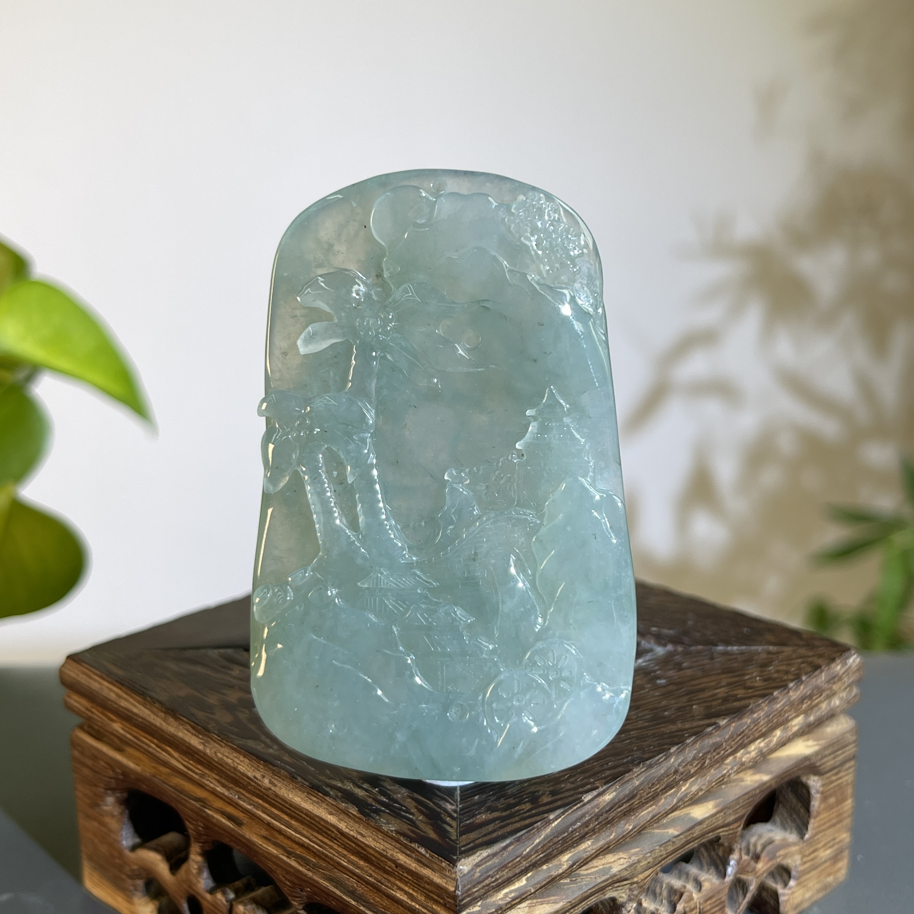 JCB17-119    天然缅甸A货翡翠   山水牌