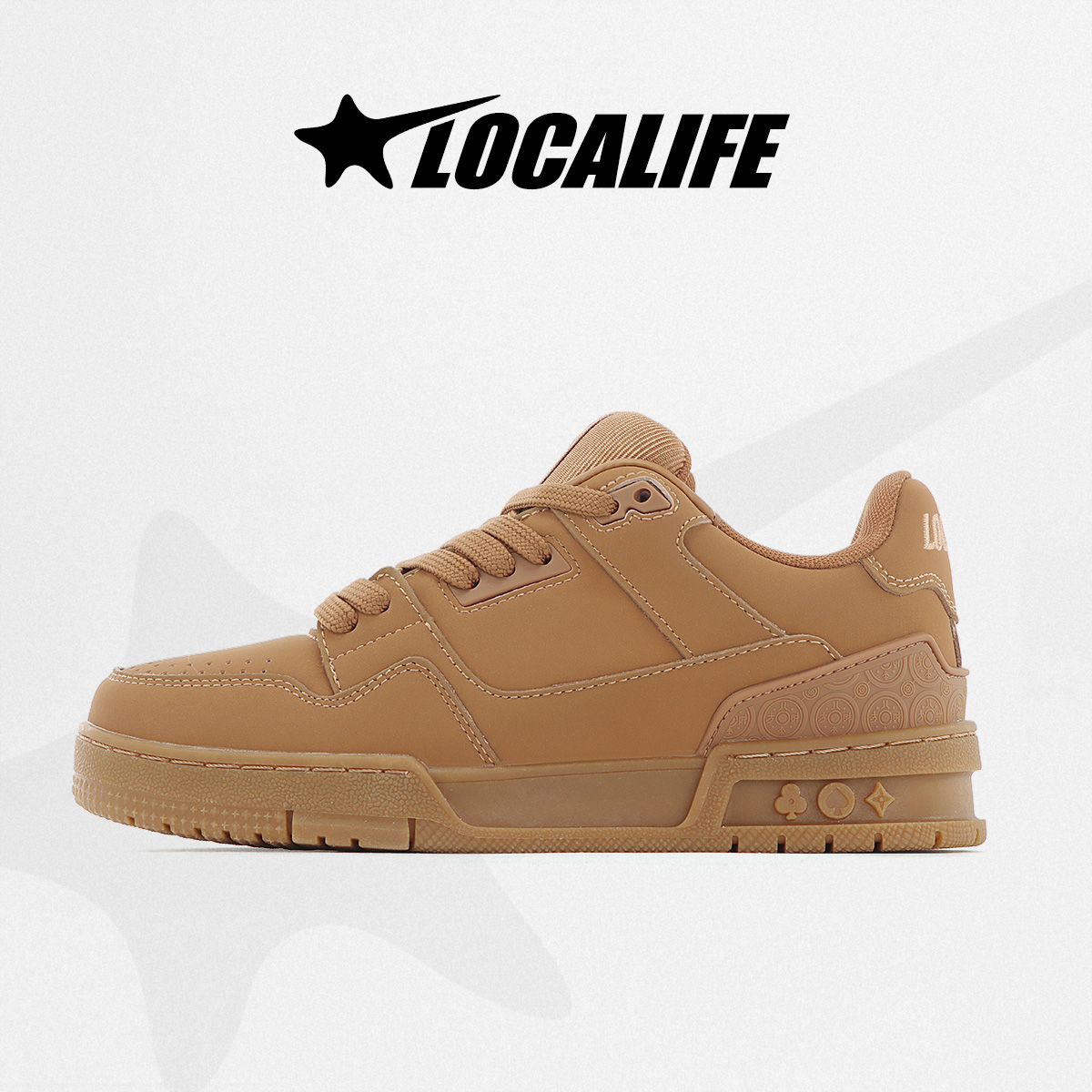 秋季新款经典棕色男鞋潮流百搭低帮情侣板鞋小麦色复古休闲女鞋