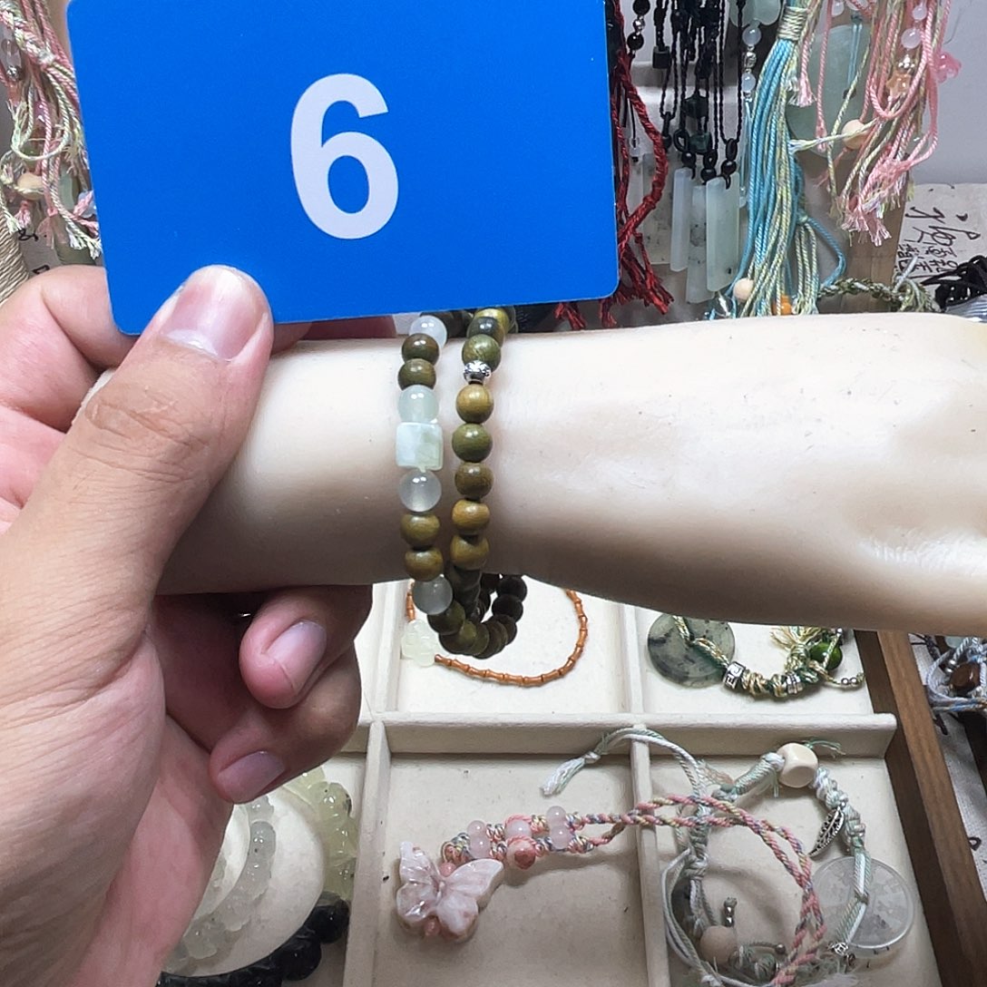 蛇纹石玉合金颈饰