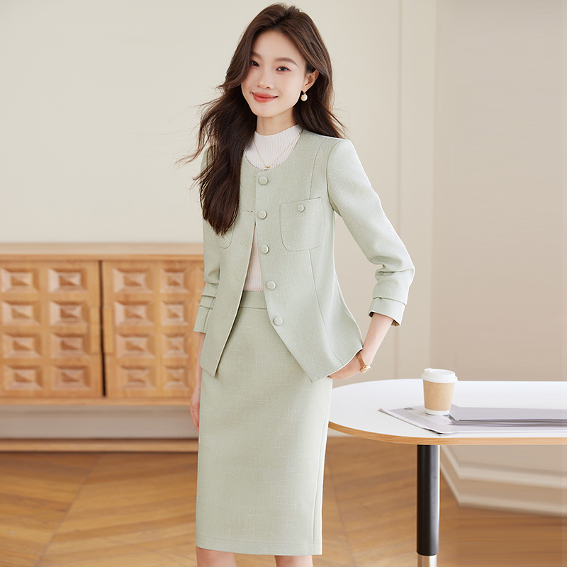 名媛小香风西装套裙女2025春秋新款轻熟风职业装气质女神范两件套